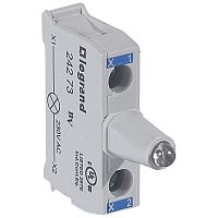 Блок со встроенным светодиодом для головок - Osmoz - для кнопочных постов - 230 В~ - синий | код 024273 |  Legrand